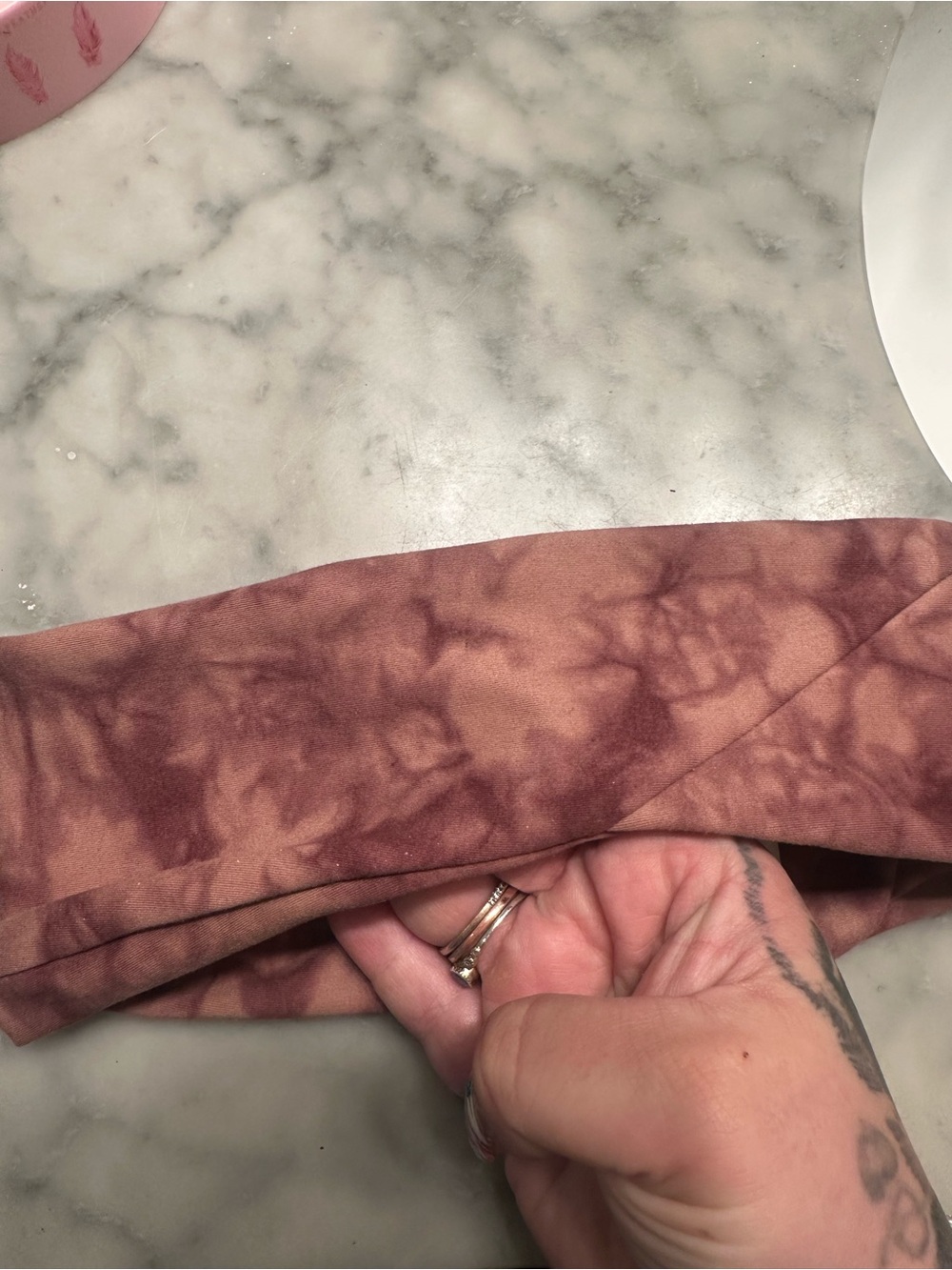 Athleta Mauve Tie-Dye Headband